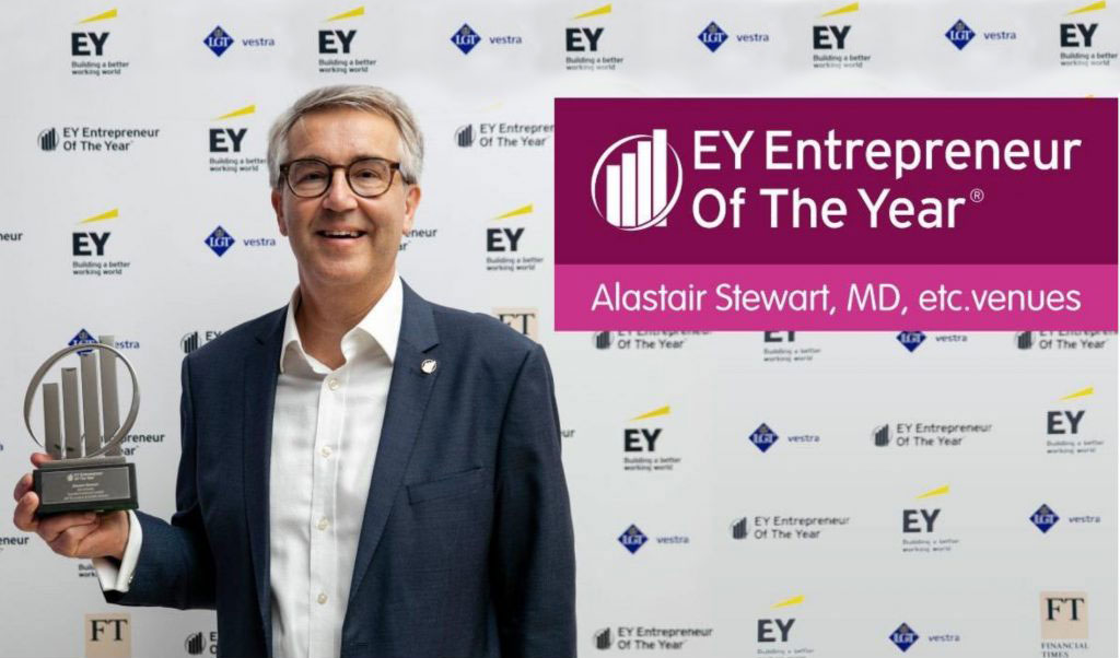 EY Entrepreneur of the year, Alastair Stewart, MD, etc. venues.